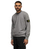 Stone Island Garment Dyed Cotton Fleece Crew Melange Grey, Sweaters