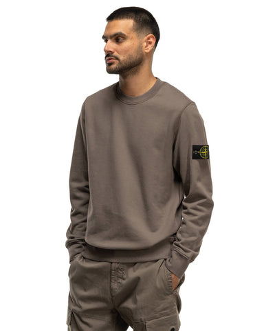 Stone Island Garment Dyed Cotton Fleece Crewneck Walnut, Sweaters