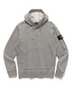 Stone Island Garment Dyed Cotton Fleece Hoodie Melange Grey, Sweaters