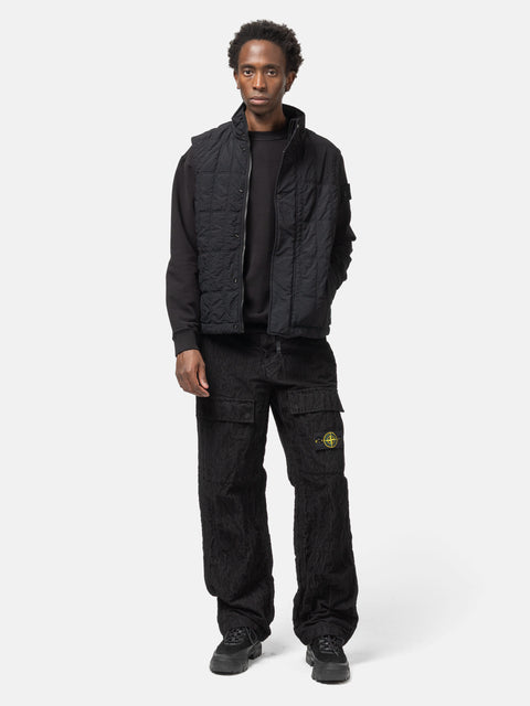 Stone Island Ghost Piece Nylon Smerigliato Vest Black, Vests