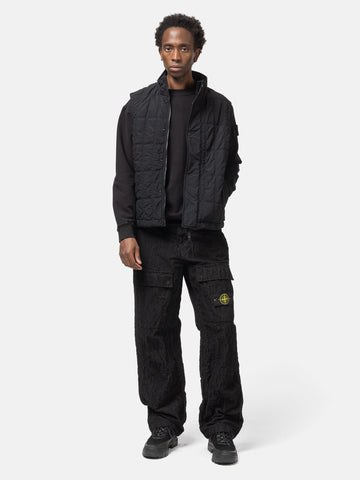 Stone Island Ghost Piece Nylon Smerigliato Vest Black, Vests