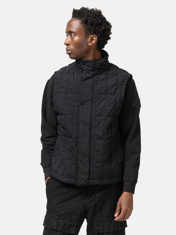 Stone Island Ghost Piece Nylon Smerigliato Vest Black, Vests