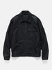 Flat shot of the Stone Island Ghost Piece All-Weather Cotton Canvas Overshirt Black