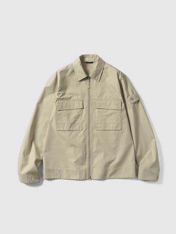 Stone Island Ghost Piece All Weather Cotton Canvas Overshirt Beige, Shirts