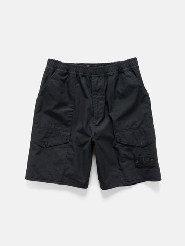 Stone Island Ghost Piece All Weather Cotton Canvas Shorts Black, Shorts