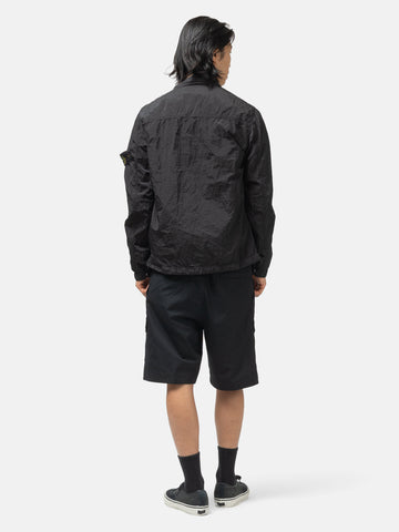 Stone Island Ghost Piece All Weather Cotton Canvas Shorts Black, Shorts