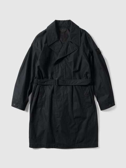 Stone Island Ghost Piece All Weather Cotton Canvas Trench Black, Coats