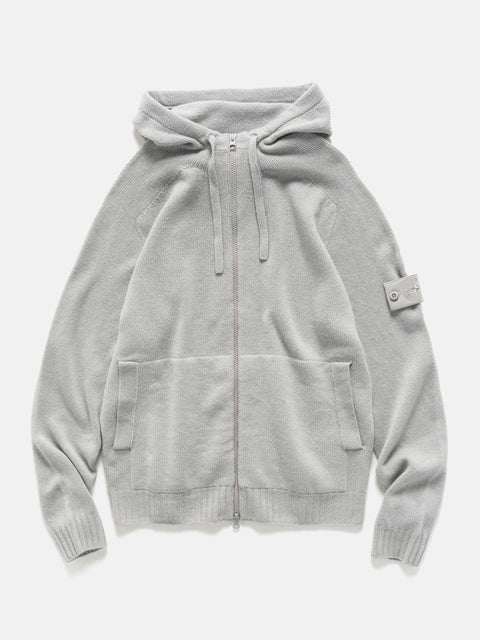 Flat shot of the Stone Island Ghost Piece Cashmere Hoodie Dust