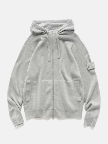 Flat shot of the Stone Island Ghost Piece Cashmere Hoodie Dust