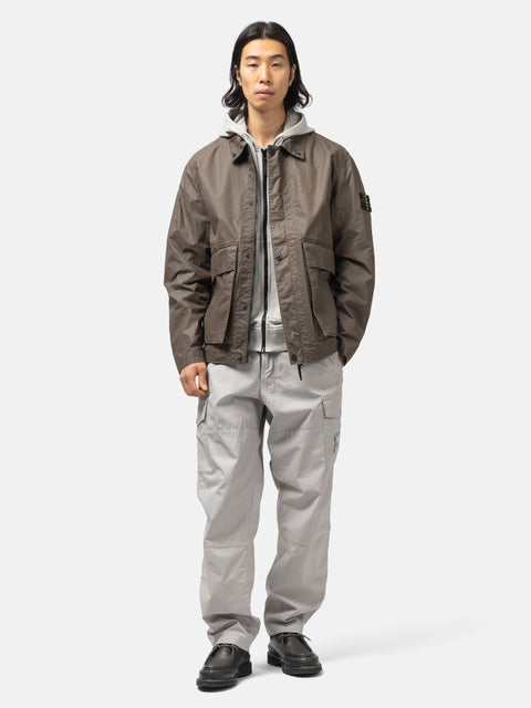 Stone Island Ghost Piece Cotton Cargo Trousers Dust Grey, Cargo Pants