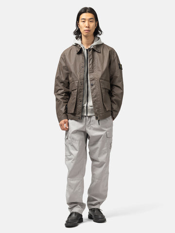 Stone Island Ghost Piece Cotton Cargo Trousers Dust Grey, Cargo Pants