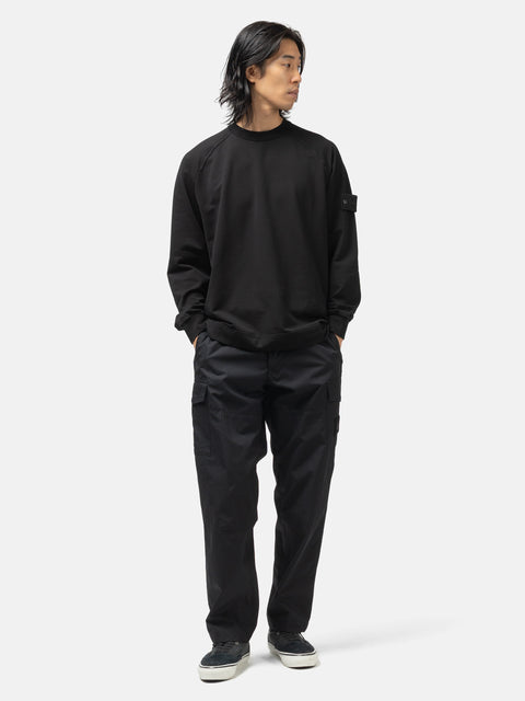 Stone Island Ghost Piece Cotton Stretch Sweatshirt Black, Sweatshirts