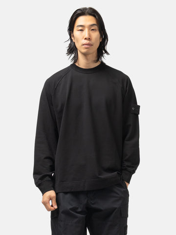 Stone Island Ghost Piece Cotton Stretch Sweatshirt Black, Sweatshirts
