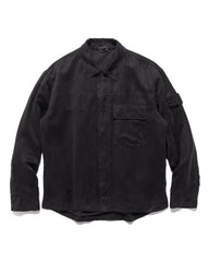 Stone Island Ghost Piece Cupro Raso Comfort Fit Overshirt Black, Outerwear