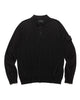 Stone Island Ghost Piece Light Pure Wool Polo Sweater Black, Sweaters