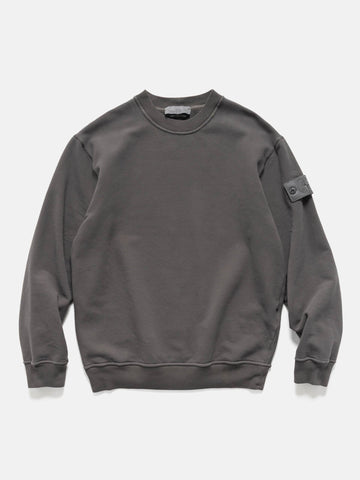 Stone-Island-Ghost-Piece-Stretch-Cotton-Fleece-Crewneck-Dark-Grey-1