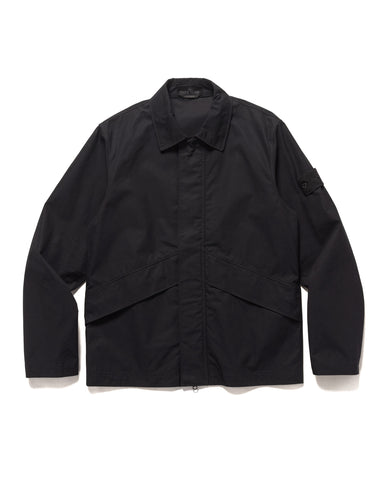 Stone Island Ghost Piece Weatherproof Cotton Canvas Overshirt Black, Outerwear