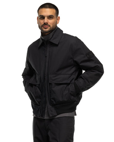 Stone Island Ghost Piece Weatherproof Cotton Canvas Short Coat Black, Outerwear