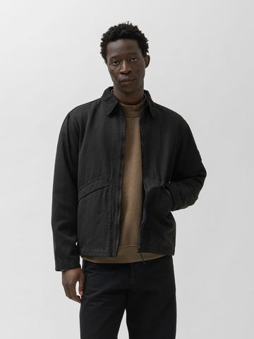 Stone Island Ghost Piece Raw Hand Wool Cotton Gabardine-TC Black, Jackets