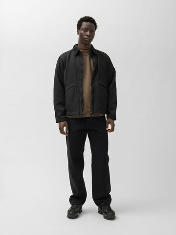 Stone Island Ghost Piece Raw Hand Wool Cotton Gabardine-TC Black, Jackets