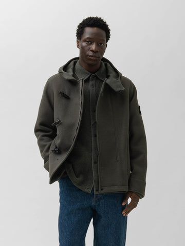 Stone Island Heavy Melton Short Parka Lead Grey, Jackets