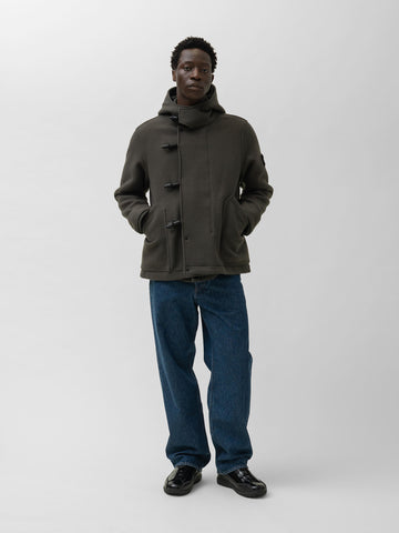Stone Island Heavy Melton Short Parka Lead Grey, Jackets