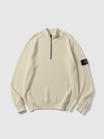 Stone Island LS Knit Polo Ivory, Polos