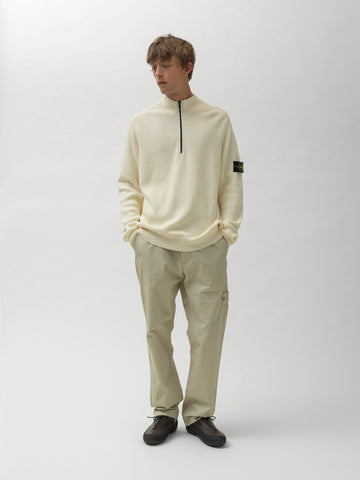 Stone Island LS Knit Polo Ivory, Polos
