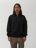 Stone Island Cotton Zip Neck LS Polo Black, Polos