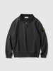 Stone Island Cotton Zip Neck LS Lead Grey, Polos