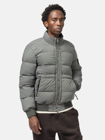 Stone Island Quilted Shell Down Bomber Jacket Cement, Bomber Jackets
