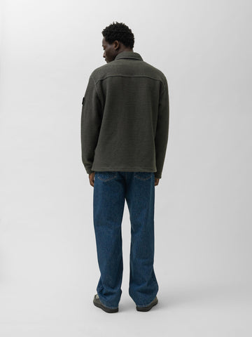 Stone Island Micro Boucle Overshirt Lead Grey, Shirts