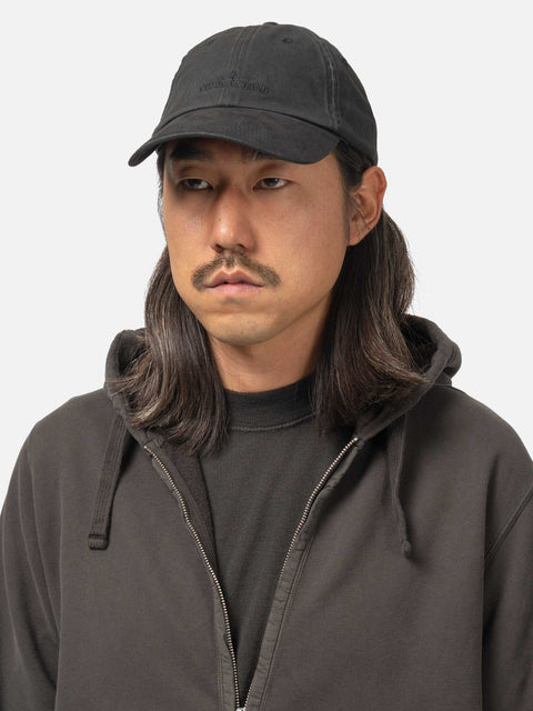 Stone Island Brushed Cotton Gabardine Baseball Cap Black, Caps