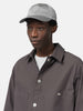 Close up of model wearing the Stone Island Nylon Metal Baseball Cap Pearl Grey