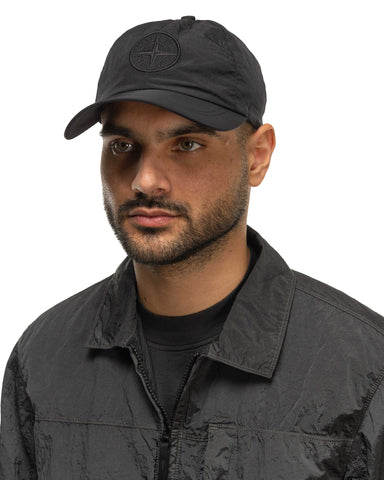 Stone Island Nylon Metal In Econyl® 6-Panel Cap Black, Headwear