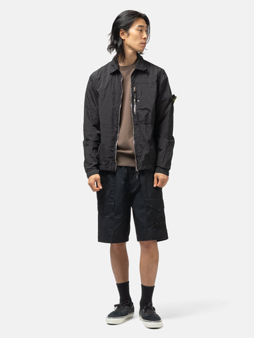 Stone Island Nylon-Taffeta Overshirt Black, Shirts