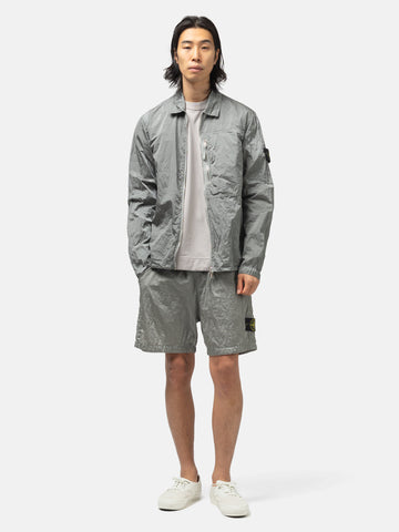 Stone Island Nylon-Taffeta Overshirt Pearl Grey, Shirts