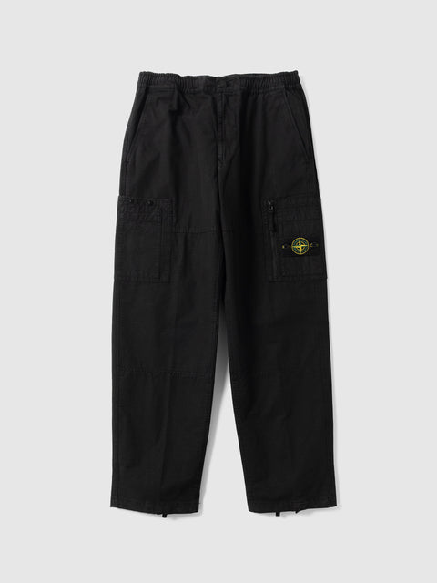 Stone Island Organic Cotton Cargo Pant Black, Pants
