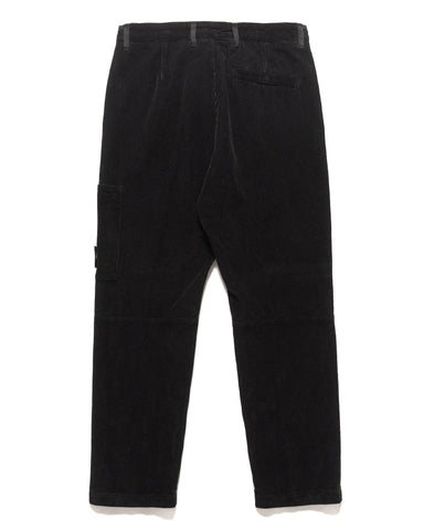 Stone Island Organic Cotton Corduroy 800 1-Pocket Cargo Black, Bottoms