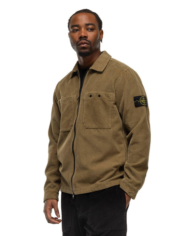 Stone Island Organic Cotton Corduroy 800 Overshirt Biscuit, Outerwear