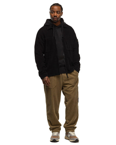 Stone Island Organic Cotton Corduroy 800 Overshirt Black, Outerwear