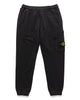 Stone Island Organic Cotton Diagonal Fleece 'Old' Effect Sweat Pant - Black, Bottoms