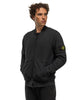 Stone Island Organic Cotton Diagonal Fleece 'Old' Effect Zip Sweater Black, Sweaters