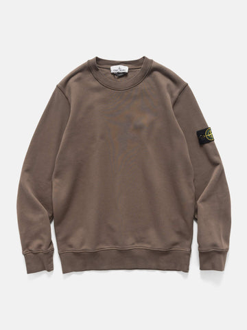 Stone Island Organic Cotton Fleece Crewneck Umber, Sweatshirts