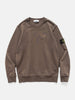 Stone Island Organic Cotton Fleece Crewneck Umber, Sweatshirts