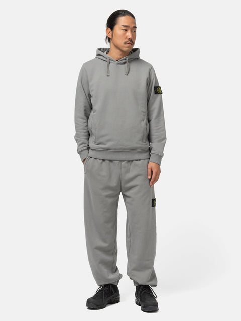 Stone Island Organic Cotton Hooded Sweatshirt Cement, Hoodies