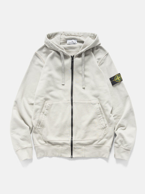 Stone Island Organic Cotton Hooded Sweatshirt Pearl Grey, Hoodies