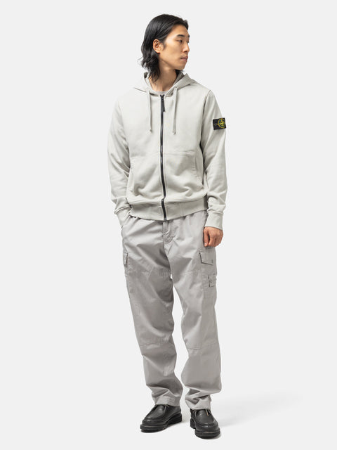 Stone Island Organic Cotton Hooded Sweatshirt Pearl Grey, Hoodies