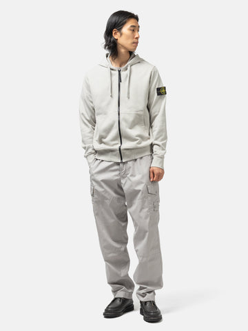 Stone Island Organic Cotton Hooded Sweatshirt Pearl Grey, Hoodies