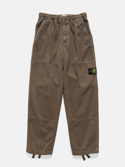 Flat shot of the Stone Island Organic Cotton Patch-Pocket Cargo Trouser Brown